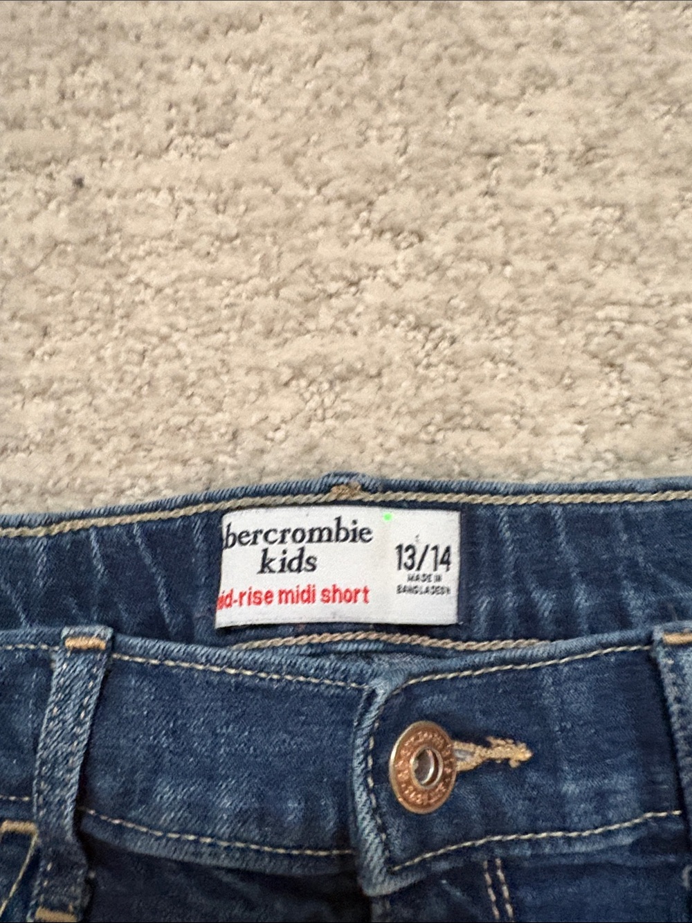abercrombie kids Dark Blue High-Rise Jeans